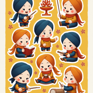 Indian Gods - Religious - Stickers Sheet v20